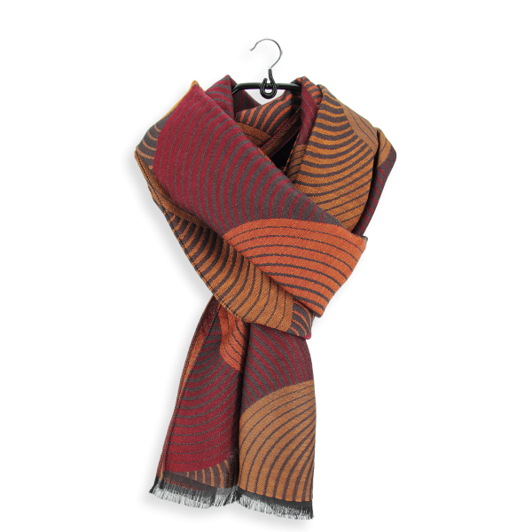 Echarpe-femme-100% naturelle-ocre-Spire