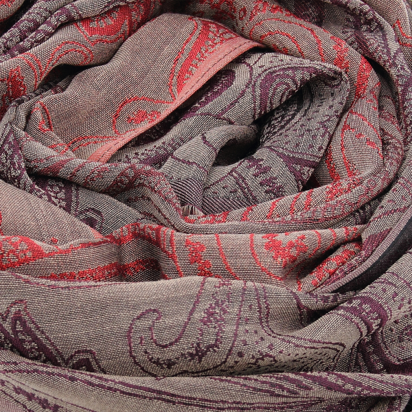 Echarpe-femme-laine-beige-cuivre-Mélodie