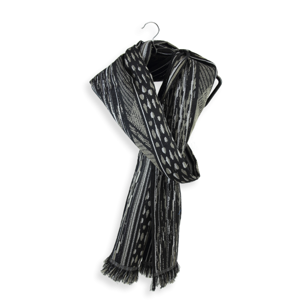 écharpe-mixte-laine-coton-soie-noir-beige-sauvage-5A