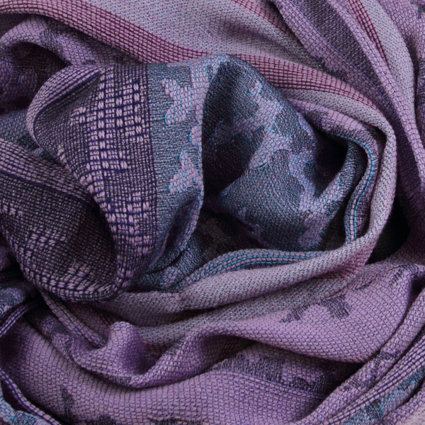 Echarpe-femme-laine mérinos-soie-parme-rose-Arborescence