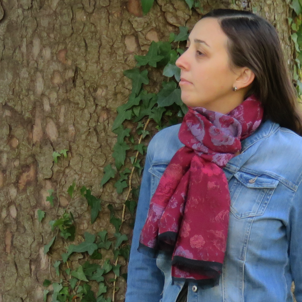 Echarpe-femme-laine-coton-modal-rouge-Florence-2A