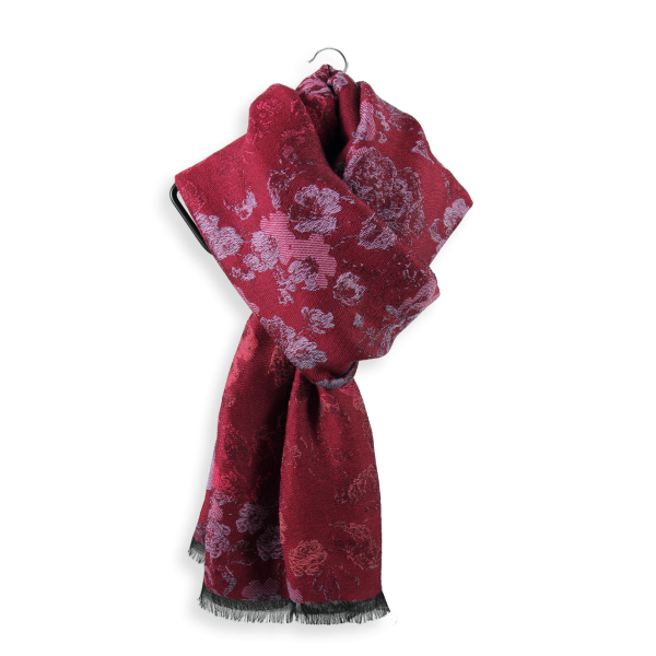 Echarpe-femme-laine-coton-modal-rouge-Florence-2A