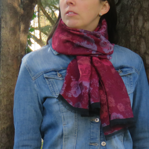 Echarpe-femme-laine-coton-modal-rouge-Florence-2A