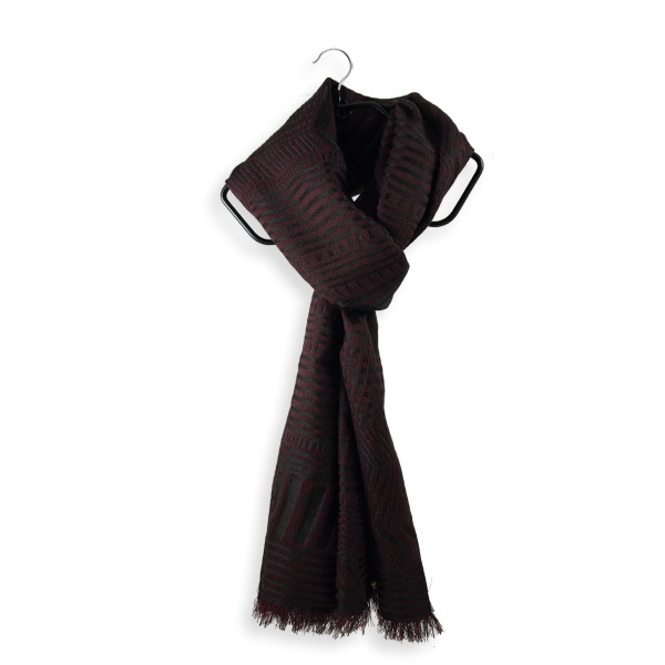 Echarpe-homme-laine-soie-bordeaux-Kyoto
