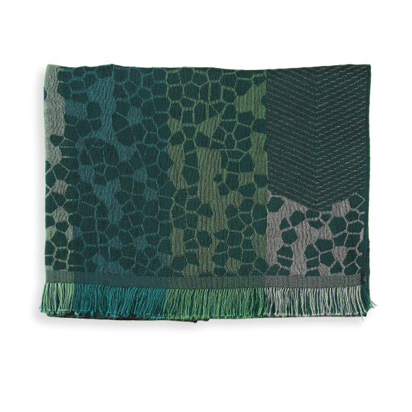 Echarpe-femme-laine-soie-vert-sapin-Charme