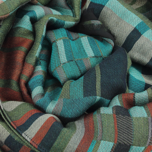 Echarpe-homme-vert-laine-coton-Parade