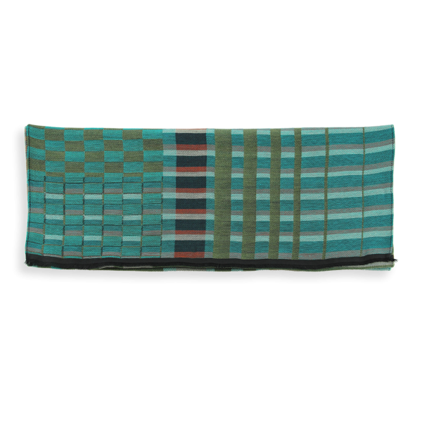 Echarpe-homme-vert-laine-coton-Parade