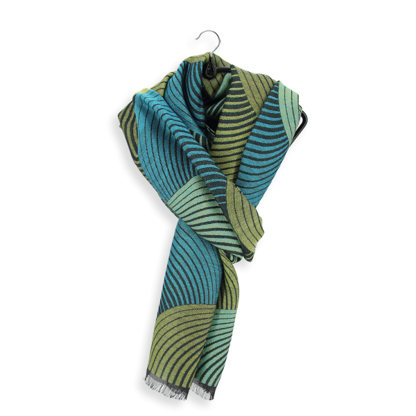 Echarpe-femme-100% naturelle-vert-Spire