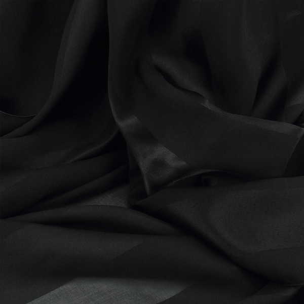 Etole-cérémonie-noire-soie-bande satin