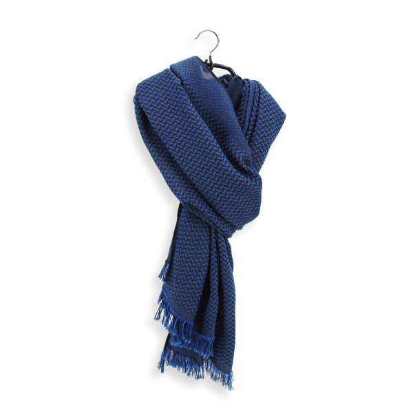Echarpe-homme-cachemire-soie-marine-Thales