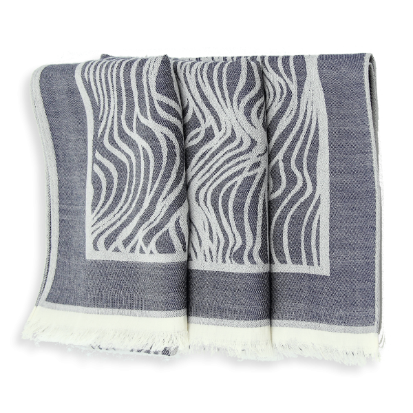 Etole-homme-cachemire-bleu marine-Tramage