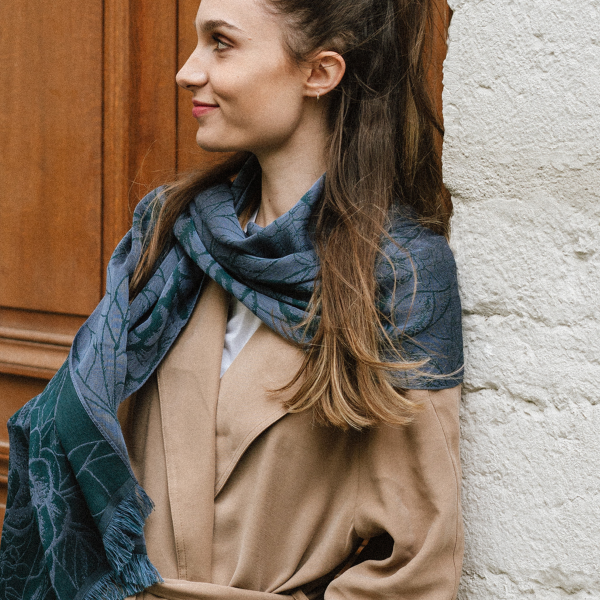 Etole-femme-cachemire-coton-soie-mauve-canard-Ronsard