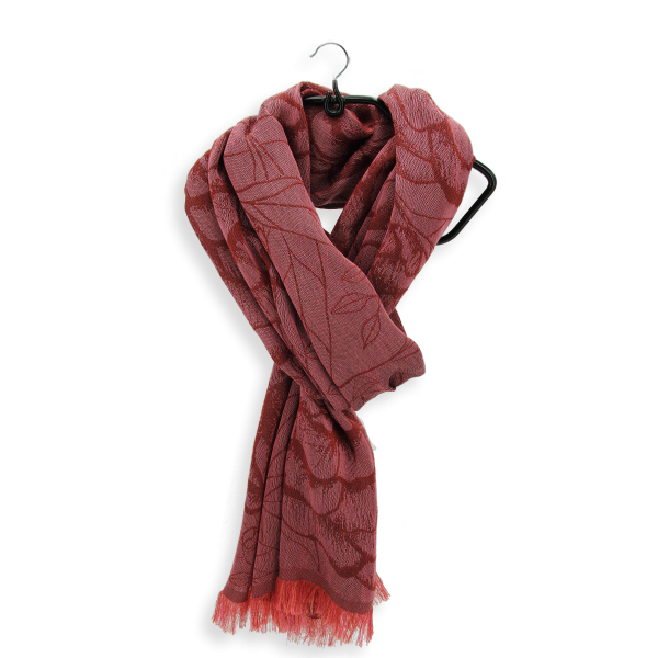 Etole-femme-cachemire-soie-coton-brun tabasco-Ronsard