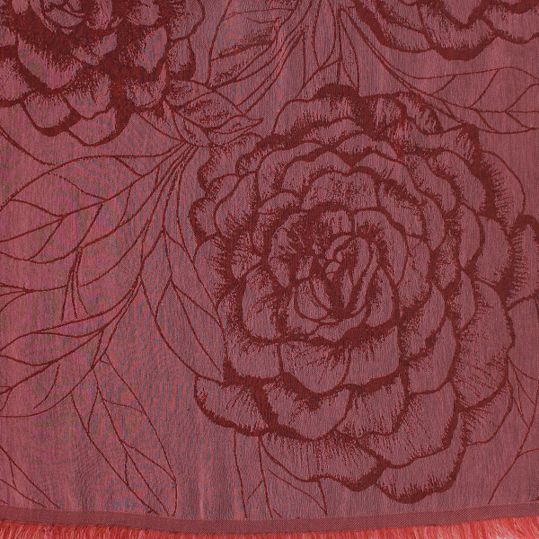 Etole-femme-cachemire-soie-coton-brun tabasco-Ronsard