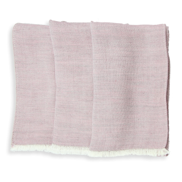 Etole-cachemire-unie-mixte-rose ancien-tout doux.