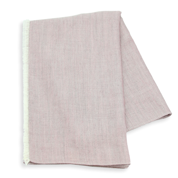 Etole-cachemire-unie-mixte-rose ancien-tout doux.