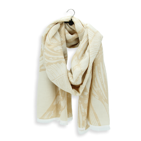 Stole-femme-coton-beige-écru-Arum