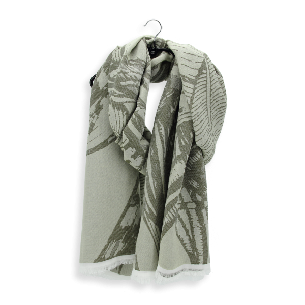 Stole-femme-coton-vert kaki-Arum