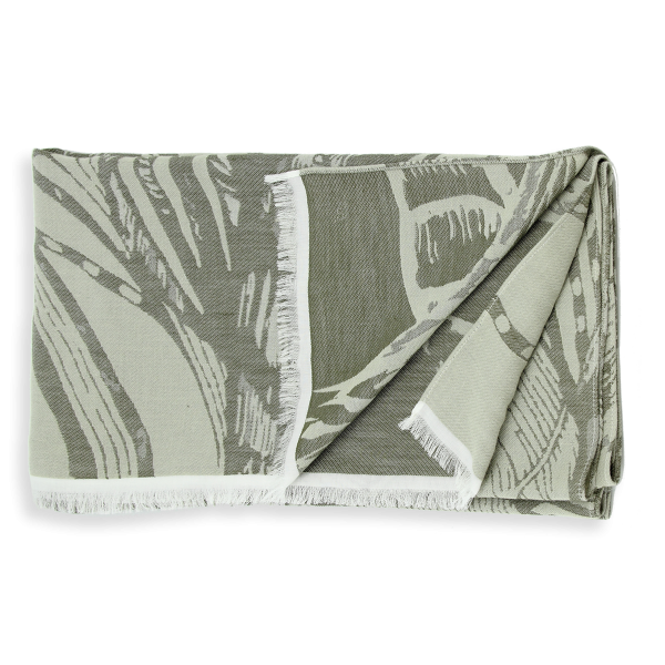 Stole-femme-coton-vert kaki-Arum