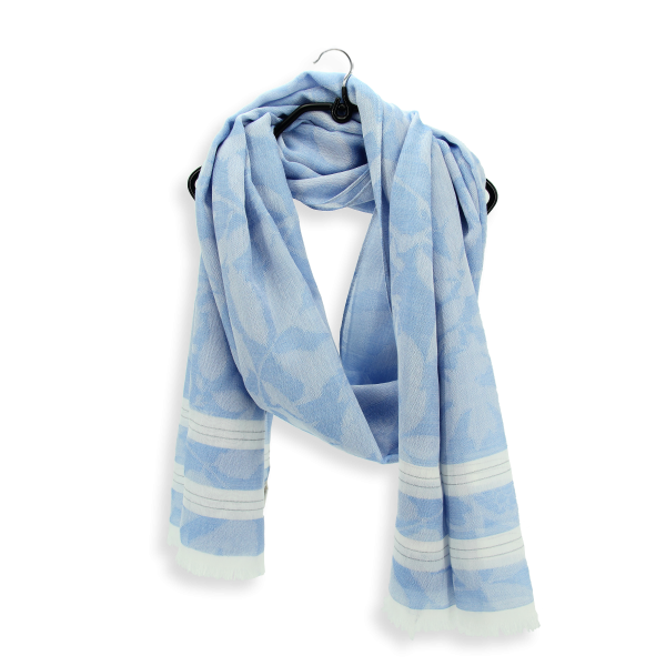 Etole-femme-bleu-coton-soie-Marina