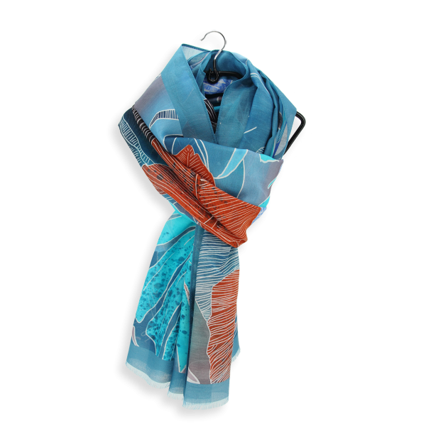 Etole-femme-coton-turquoise-Tropical Jungle