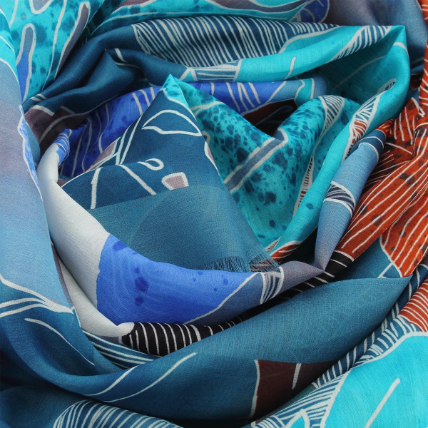 Etole-femme-coton-turquoise-Tropical Jungle