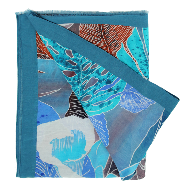 Etole-femme-coton-turquoise-Tropical Jungle