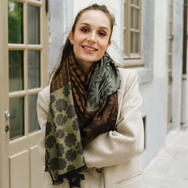 Grande-étole-femme-ocre-marron-modal-coton-soie-Jeannette