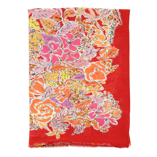 Etole-femme-coton-soie-rouge-Roméo