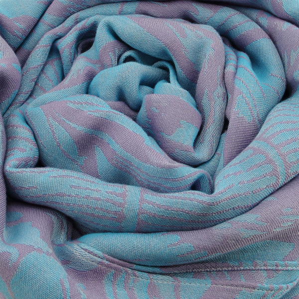 Maxi étole-femme-turquoise-parme-coton-modal-Arum