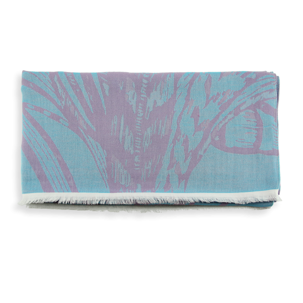 Maxi étole-femme-turquoise-parme-coton-modal-Arum
