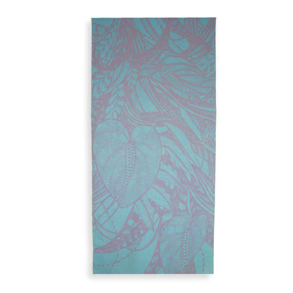 Maxi étole-femme-turquoise-parme-coton-modal-Arum