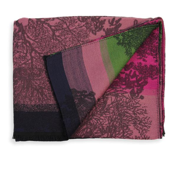 Maxi-étole-femme-laine-mérinos-rose-fuchsia-Jacaranda
