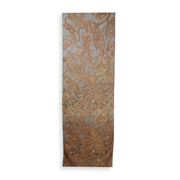 Etole-femme-laine-coton-soie-gris-cuivre-Paisley