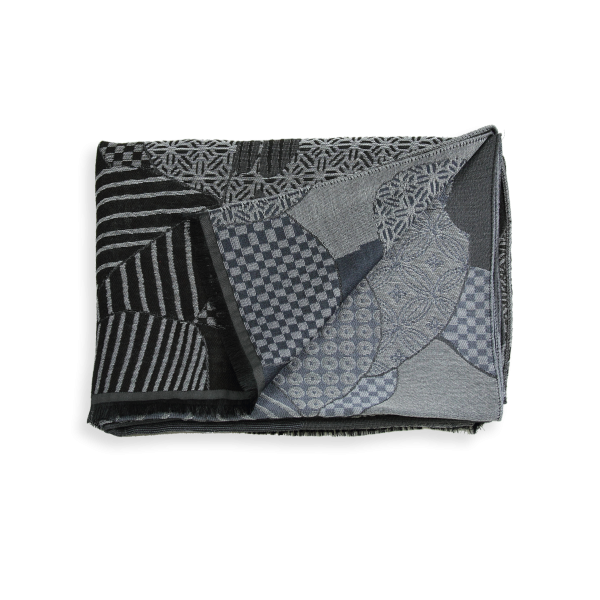 Etole-homme-femme-laine-soie-gris-noir-Amour
