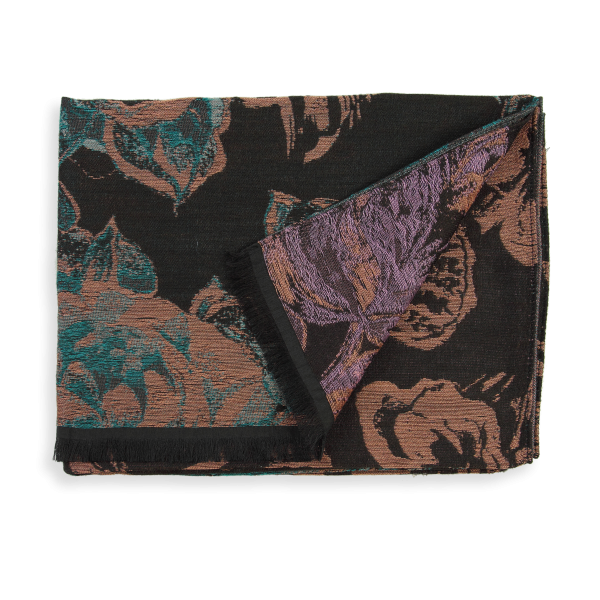 Etole-femme-laine-coton-soie-Botanic-marron-5A