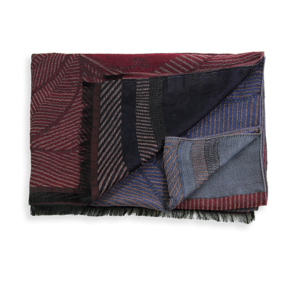 Echarpe-Lys-laine-merinos-soie-coton-fabrique-en-france-rose-bleu-marine