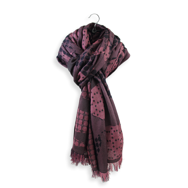 Maxi-etole-femme-laine-soie-coton-rose ancien-Montreal