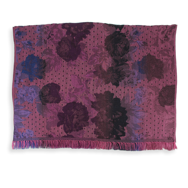 Etole-femme-laine-soie-rose-Flower-Power