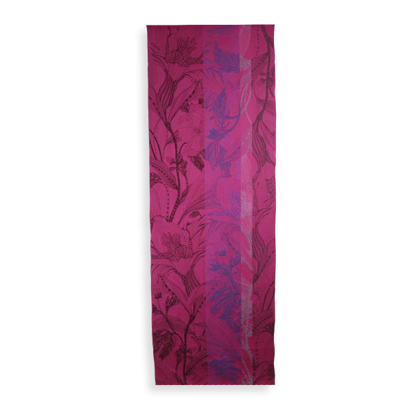 Etole-femme-laine-mérinos-coton-soie-rose-fuchsia-Venise