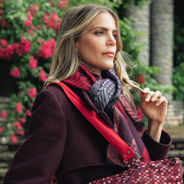Etole-femme-laine-soie-rose-violet-amour