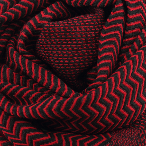 Echarpe-homme-laine-soie-rouge-noir-Sporty