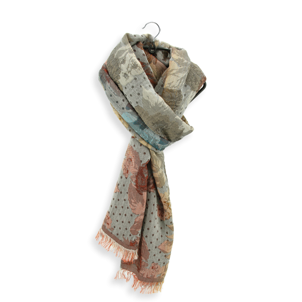Etole-femme-coton-soie-beige-doré-Flower-Power