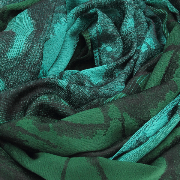 Etole-femme-laine-soie-verte-Rosaé
