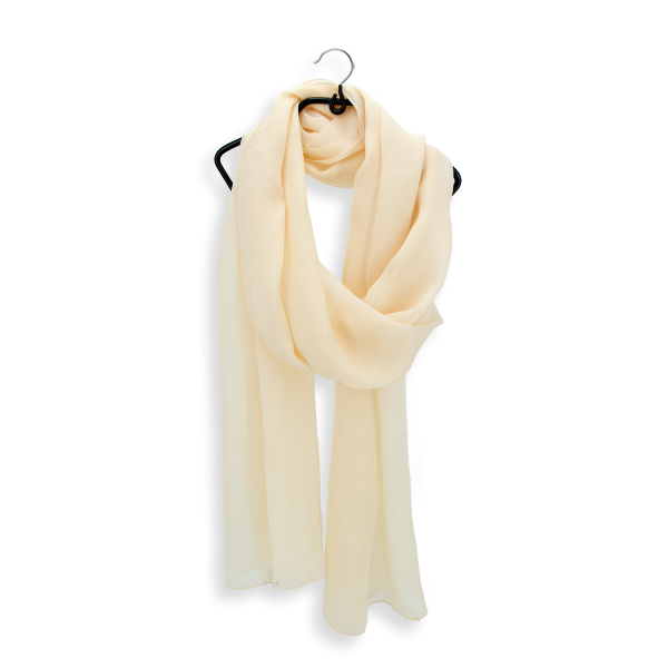 Etole-femme-soie-unie-creme-fabrique-en-France