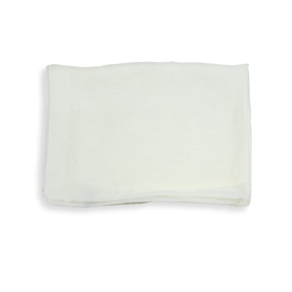 Etole mousseline soie unie fabrique en france ecru blanc