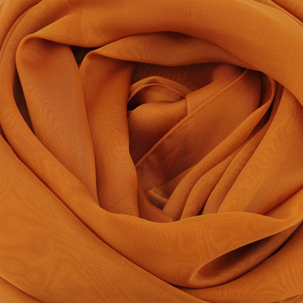 Etole-mariage-mousseline-soie-unie-ocre-caramel