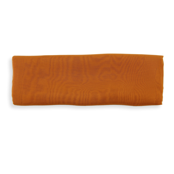 Etole-mariage-mousseline-soie-unie-ocre-caramel