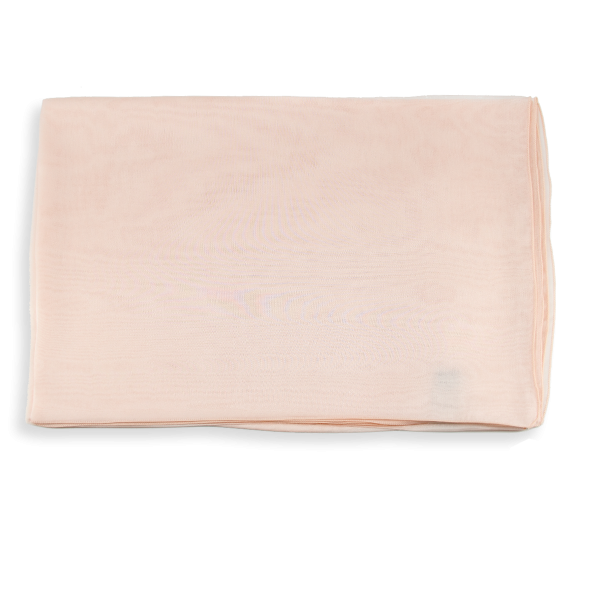 Etole mousseline soie unie fabrique en france rose poudre