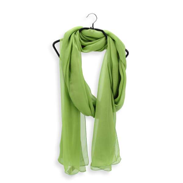 Etole-mariage-femme-soie-mousseline-vert kiwi